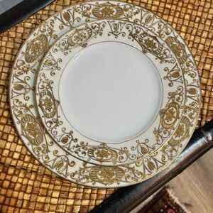 Noritake Christmas Ball China- elegant gold and white for a beautiful table